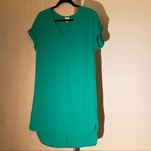 Green dress for any occasion - high low hem